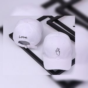 Men's white cap with Love Write on the Back